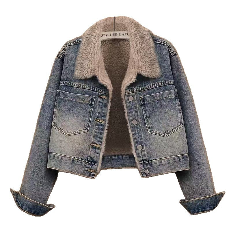 Women's Retro Short Loose Casual All-Match Denim Jacket - Image 5