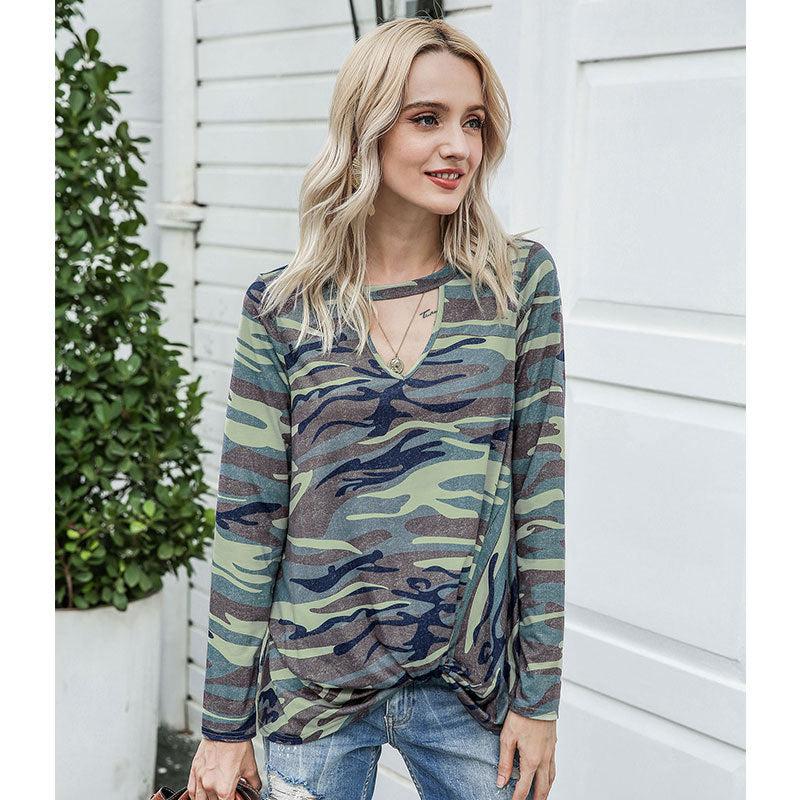 Hollowed-out leopard-print tops - Image 3