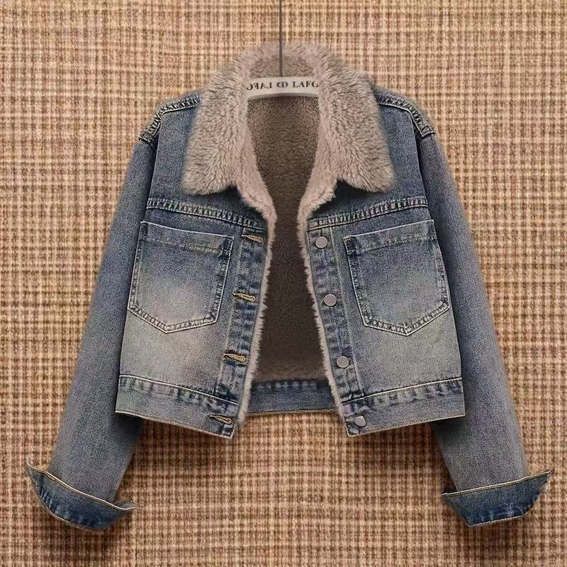 Women's Retro Short Loose Casual All-Match Denim Jacket - Image 4