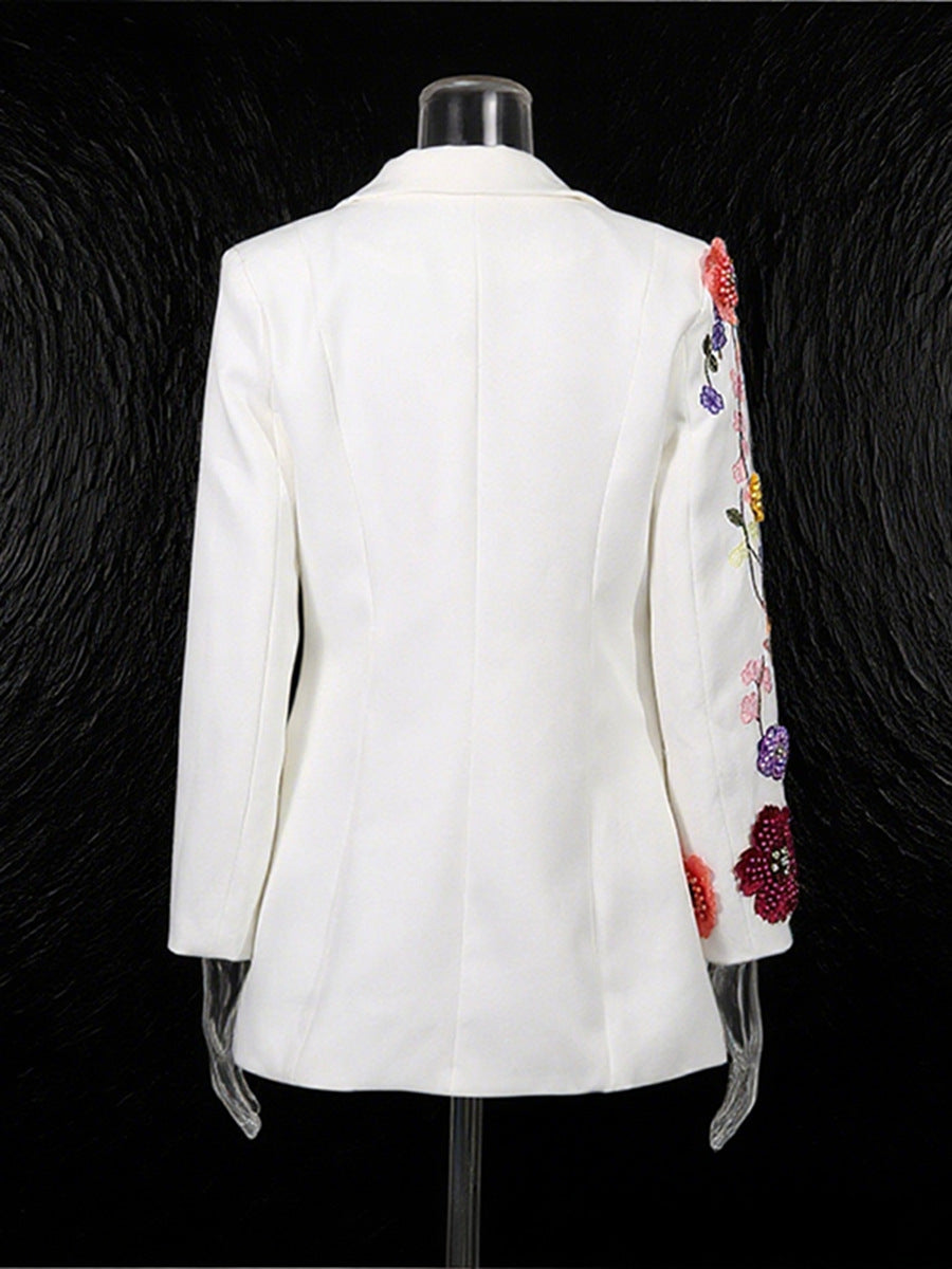 Elegant Three-dimensional Floral Embroidered Blazers - Image 2