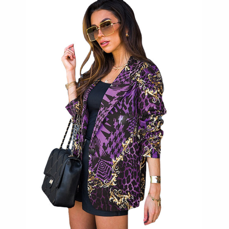 Fashionable Long-sleeve Printed Suit - Image 7